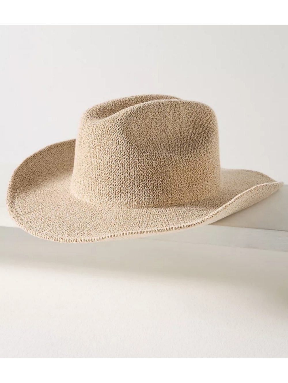 𝗔𝗻𝘁𝗵𝗿𝗼𝗽𝗼𝗹𝗼𝗴𝗶𝗲 NEW! Nubby Cowboy Rancher Hat in Tan • One Size